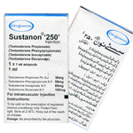 Sustanon 250 mg - 3 Ampolletas -Sostenon 1 ml. Organon - Uno de los mas populadores anablicos en el Mundo de testosterona.